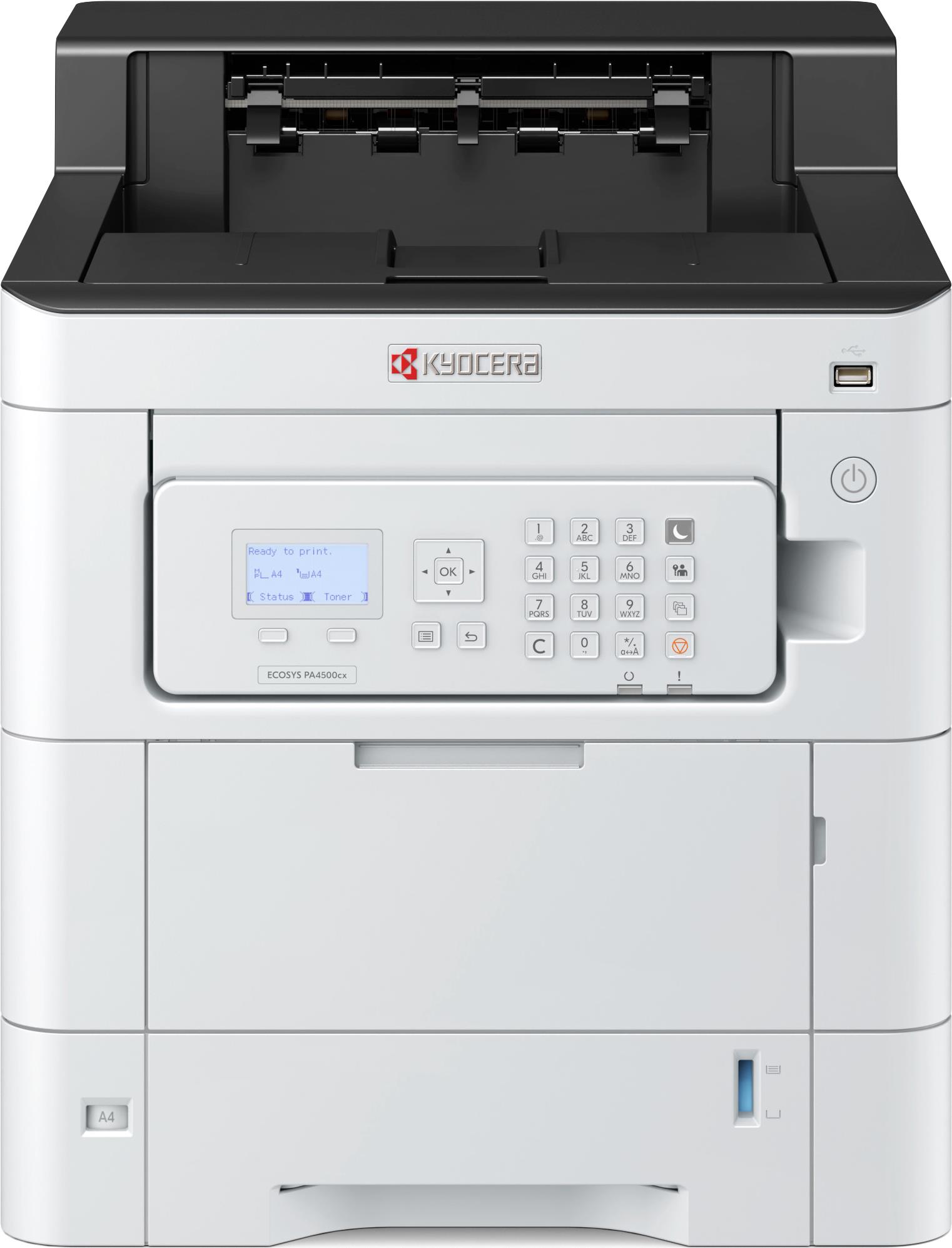Kyocera Ecosys Pa4500cx - Drucker - Farbe - Duplex - Laser - A4/legal - 1200 X 1200 Dpi - Kapazität: 550 Blätter - Usb 2,0, Gigabit Lan, UsB-Host (11