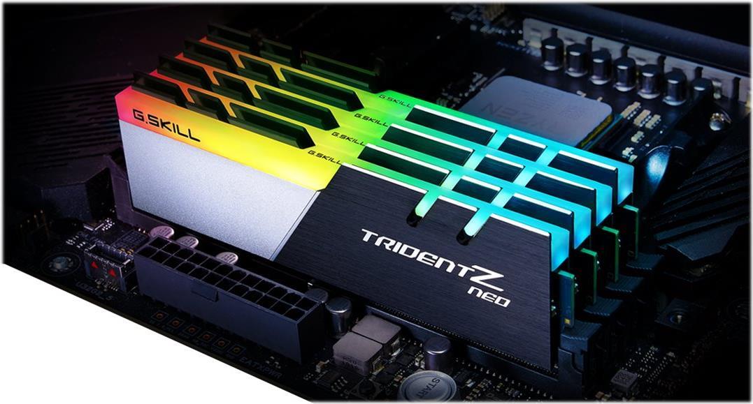 G.skill Tridentz Neo Series - Ddr4 - 64 Gb: 4 X 16 Gb - Dimm 288-Pin - 3200 Mhz / Pc4-25600 - Cl16 - 1.35 V - Ungepuffert - NoN-Ecc - Brushed Black,