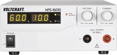 Voltcraft Labornetzgerät, Einstellbar HpS-16010 1 - 60 V/dc 0 - 10 A 600 W 1 X Remote (hpS-16010)