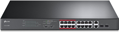 TP-Link TL-Sl1218mp - Switch - Nicht Verwaltet - 16 X 10/100 (poe+) + 2 X 10/100/1000 + 2 X KombI-GigabiT-Sfp - An Rack Montierbar (192 w)