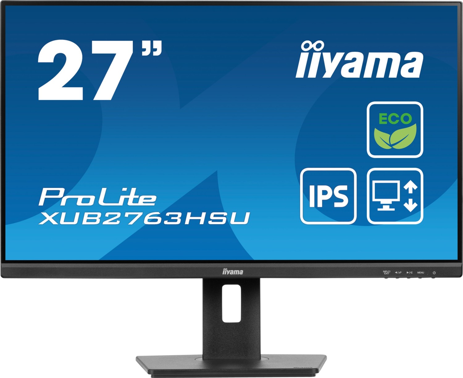 Iiyama Prolite Xub2763hsU-B1 - LeD-Monitor - 68.6 Cm (27") - 1920 X 1080 Full Hd (1080p) @ 100 Hz - Ips - 250 Cd/m² - 1300:1 - 3 Ms - Hdmi, Displaypo