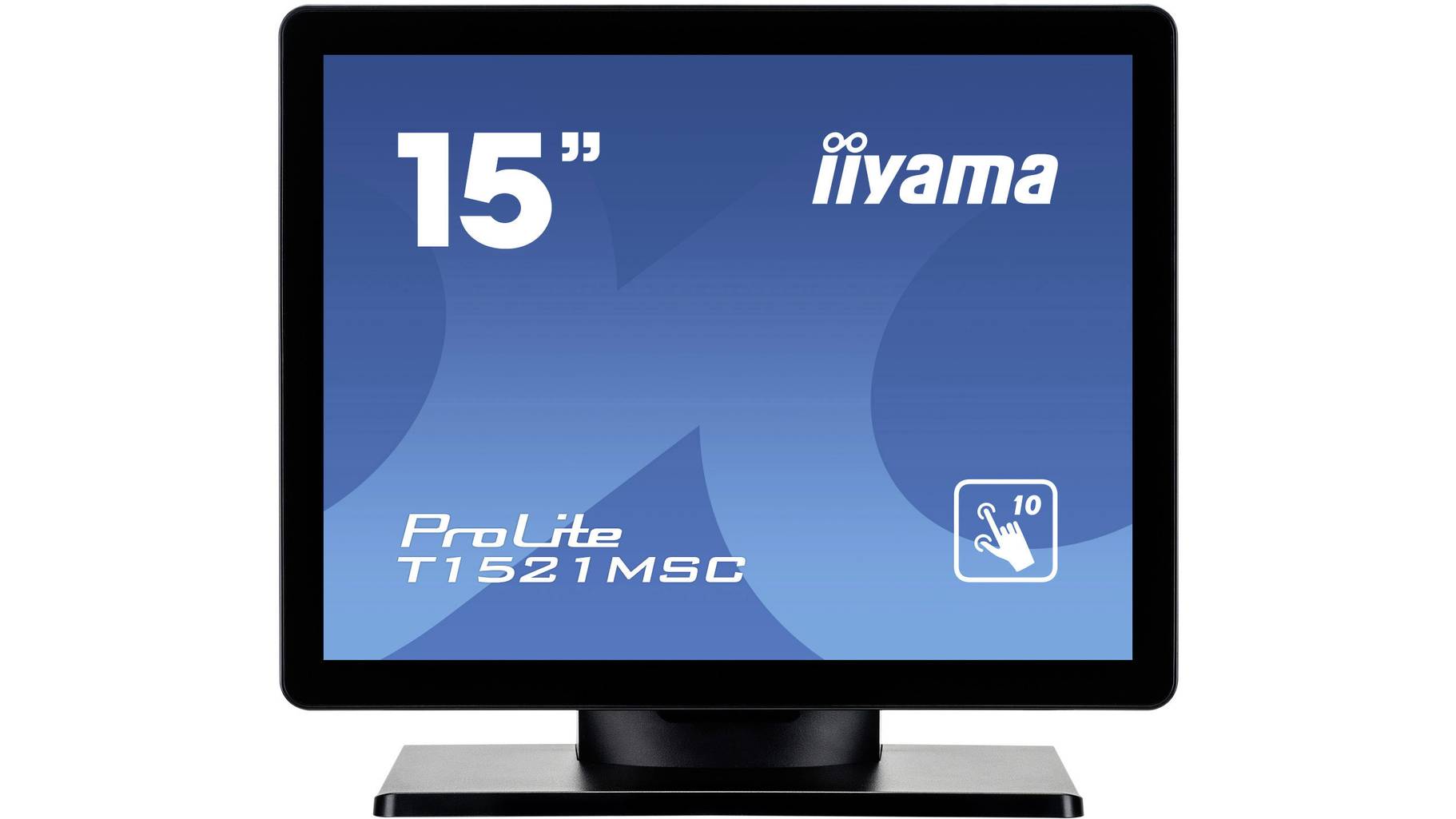 Iiyama Prolite T1521msC-B2, 38,1cm (15''), Projected Capacitive, 10 Tp, Kit (usb), Schwarz Touchmonitor (seitenverhältnis: 4:3), Bildschirmdiagonale: