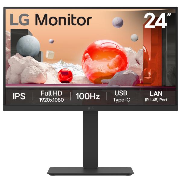 Lg 24ba750-B Monitor Pc 60,5 Cm [23.8] 1920 X 1080 Pixel Full Hd Lcd Nero (24ba750-B.aek Hdmi Vga Displayport)