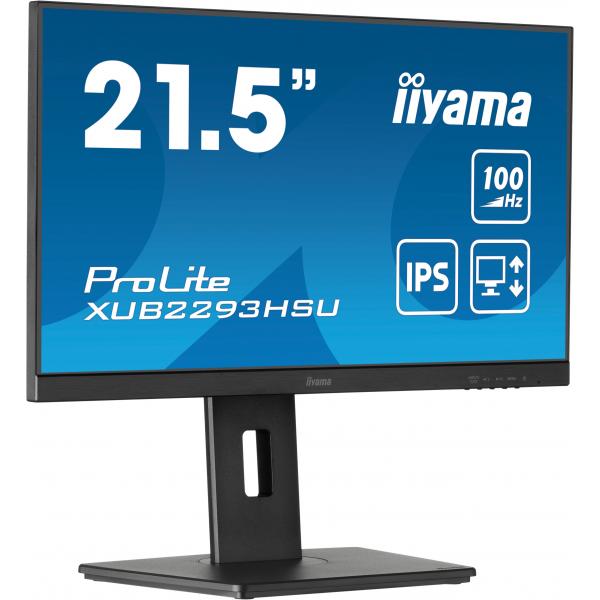 Iiyama Prolite Xub2293hsU-B7 Monitor Pc 54,6 Cm [21.5] 1920 X 1080 Pixel Full Hd Led Nero (iiyama Prolite Xub2293hsU-B7 22 Inch Ips Monitor, Full Hd,