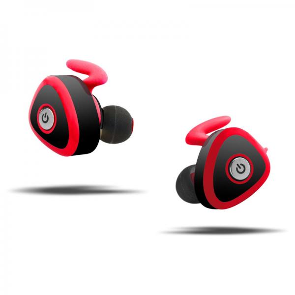 Kitsound Comet Auricolare Wireless IN-Ear Bluetooth Nero, Rosso (kitsound Comet Headset Tr?dl?s I ?rern)