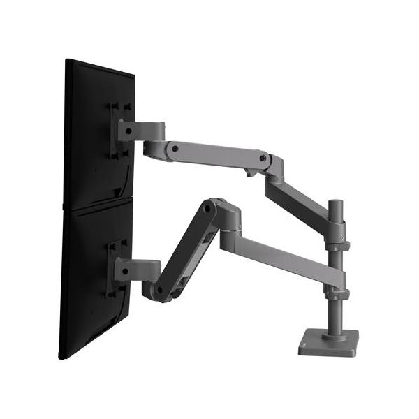 Ergotron Lx Pro Series 45-690-293 Supporti A Parete Per Tv 68,6 Cm [27] Scrivania Grigio Scuro (dual Monitor Arm - For Screens Sized Up To 24 - Weigh