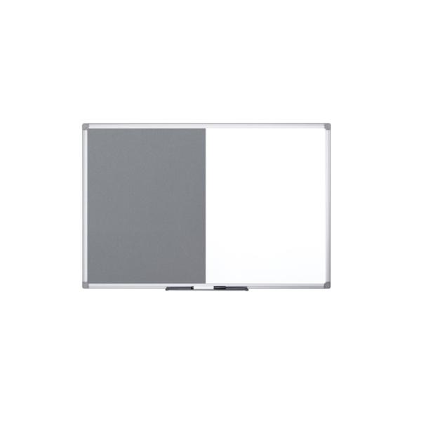 BI-Office Xa0520170 Lavagna 1200 X 900 Mm Melammina (bI-Office Maya Combination Board Grey Felt/non Magnetic Whiteboard Aluminium Frame 1200x900mm -