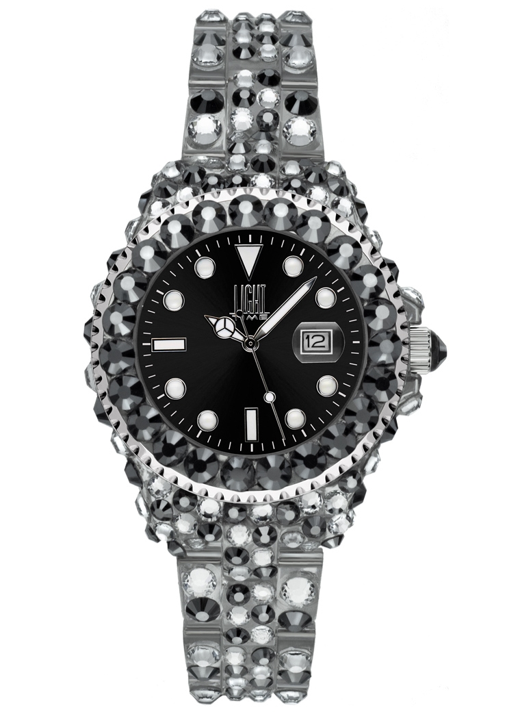 Light Time Mod. Mediterraneo - Full Strass / Black