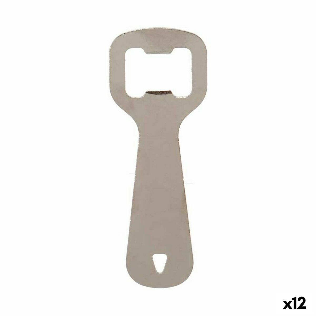 Apribottiglie Kinvara Argentato Argento Acciaio inossidabile 11 x 4 x 0,5 cm 11 x 18,5 x 0,05 cm (12 Unità)