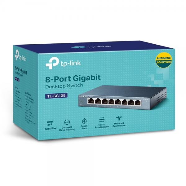 TP-Link TL-Sg108 8-Port Metal Gigabit Switch - Image 3