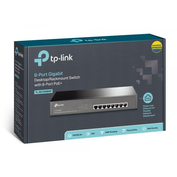 TP-Link TL-Sg1008mp - Switch - Non Gestito - 8 X 10/100/1000 (poe+) - Image 4