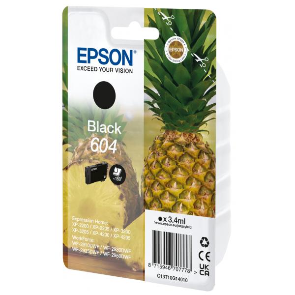 Epson 604 - 3.4 Ml - Schwarz - Original - Blister Mit RF- / Akustischem Alarmsignal