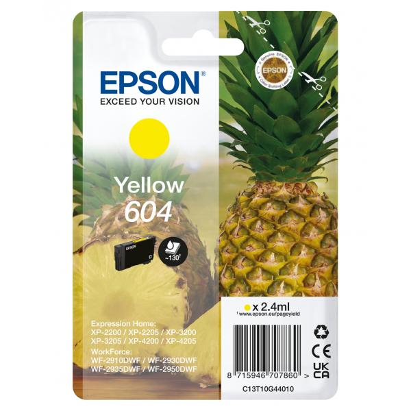 Epson 604 - 2,4 Ml - Giallo - Originale - Confezione In Blister