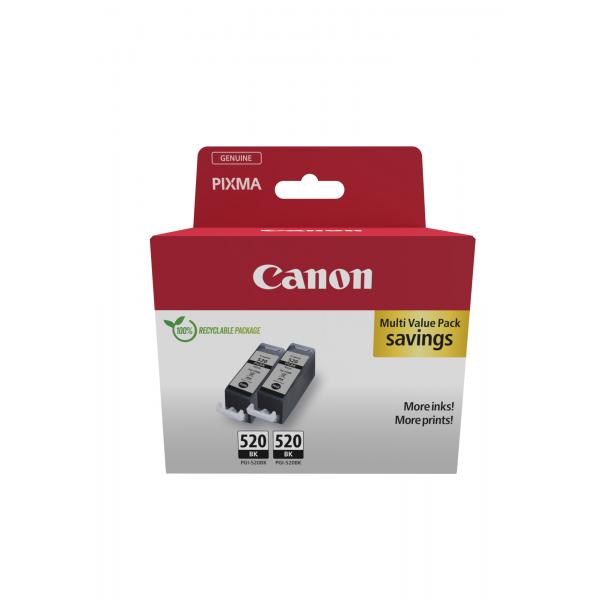 Canon PgI-520bk Confezione Doppia - Confezione Da 2 - 19 ml