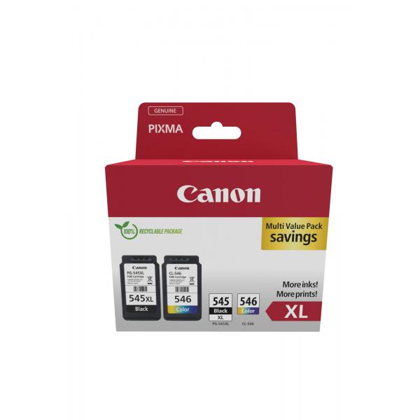 Canon PG-545xl/cL-546xl Photo Value Pack, Resa Alta (xl), Nero, Ciano, Magenta, Giallo, 2 Pezzo(i), Photo Value Pack