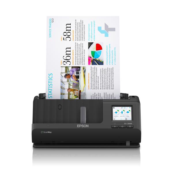 Epson ES-C380w - Scanner A Foglio Singolo - Duplex - A4/legal - 600 Dpi X 600 Dpi - Alimentatore Automatico Di Documenti (20 Pagine)