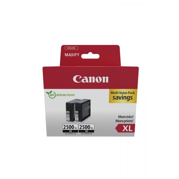 Canon PgI-2500xl Bk Confezione Doppia - Confezione Da 2 - 70,9 ml