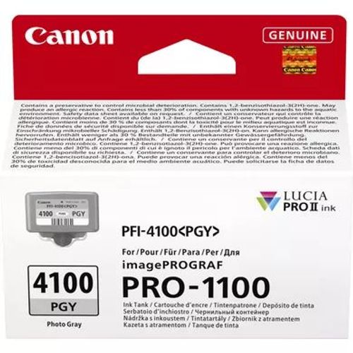 Canon PfI-4100 Pgy - 80 Ml - Grigio Fotografico - Originale - Image 3