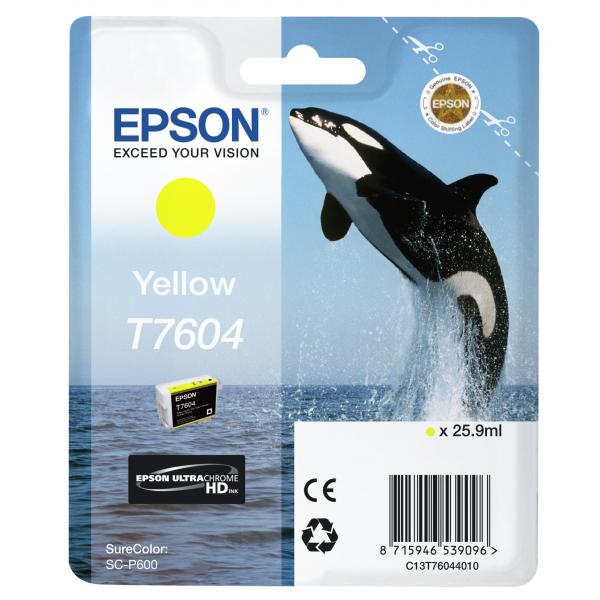 Epson T7604 - 26 Ml - Giallo - Originale - Confezione In Blister