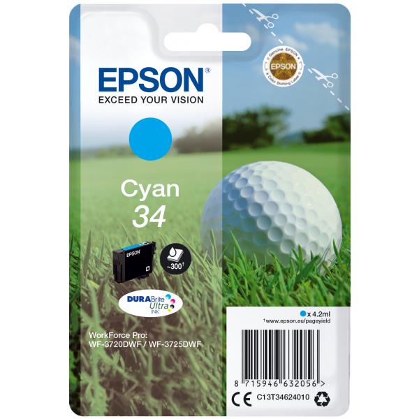 Epson 34 - 4,2 Ml - Ciano - Cartuccia D'inchiostro Originale