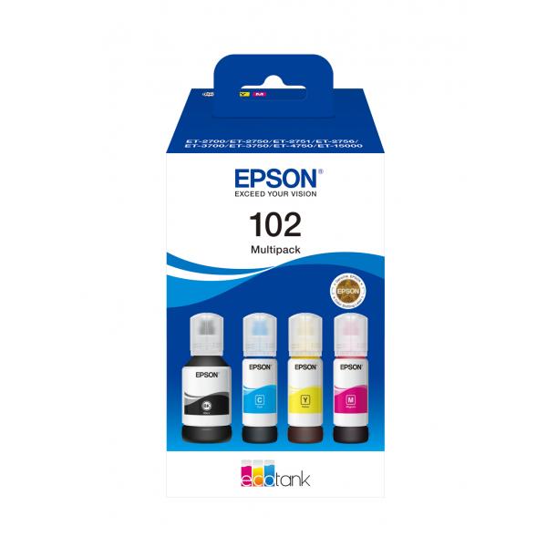 Epson 102 Multipack - Confezione Da 4 - Nero, Giallo, Ciano, Magenta