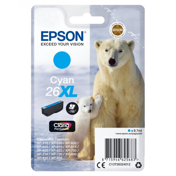 Epson 26xl - 9,7 Ml - Xl - Ciano - Originale - Confezione In Blister