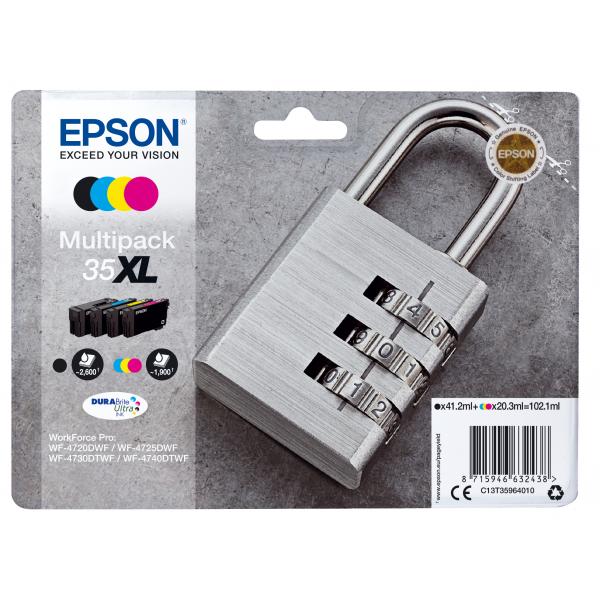 Confezione Multipla Epson 35xl - Confezione Da 4 - Xl - Nero, Giallo, Ciano, Magenta