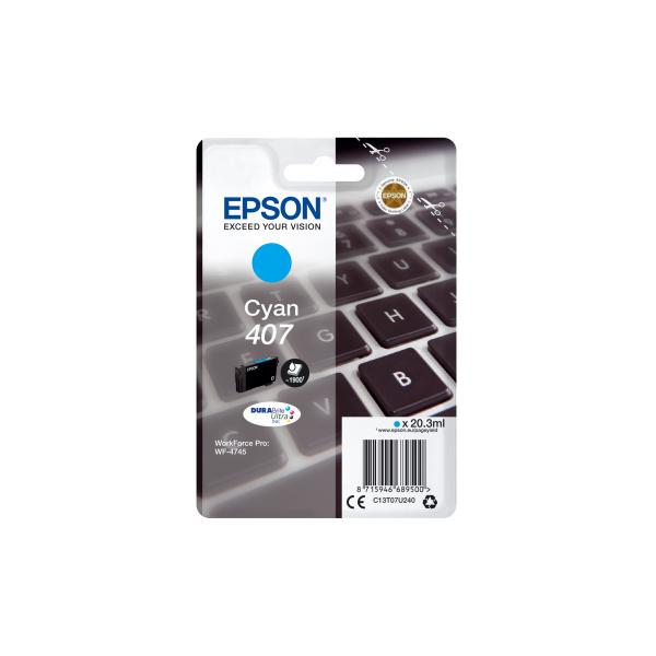 Epson 407 - 20,3 Ml - Taglia L - Ciano - Originale