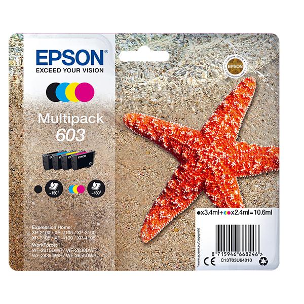 Epson 603 Multipack - Confezione Da 4 - Nero, Giallo, Ciano, Magenta