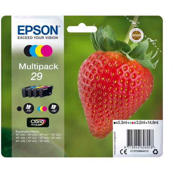 Epson 29 Multipack - Confezione Da 4 - Nero, Giallo, Ciano, Magenta