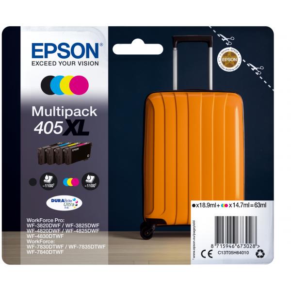 Confezione Multipla Epson 405xl - Confezione Da 4 - Xl - Nero, Giallo, Ciano, Magenta