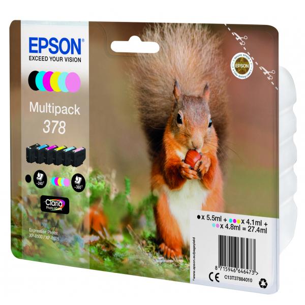 Epson Multipack 378 - Confezione Da 6 - Nero, Giallo, Ciano, Magenta, Magenta Chiaro, Ciano Chiaro - Image 3