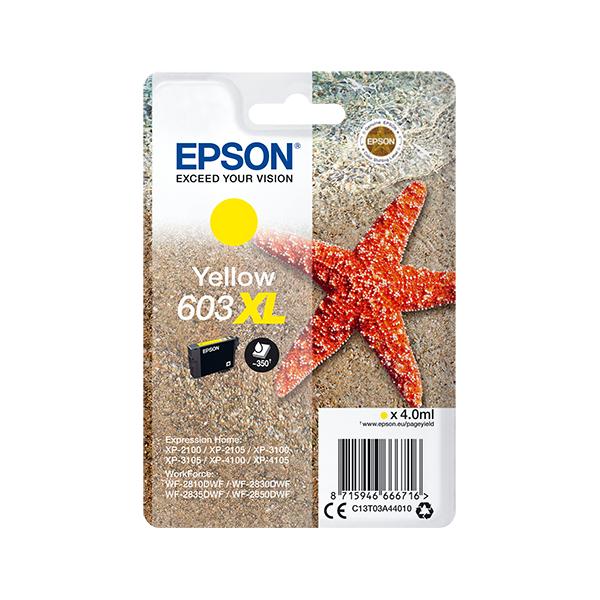 Epson 603xl - 4 Ml - Xl - Giallo - Originale - Confezione In Blister