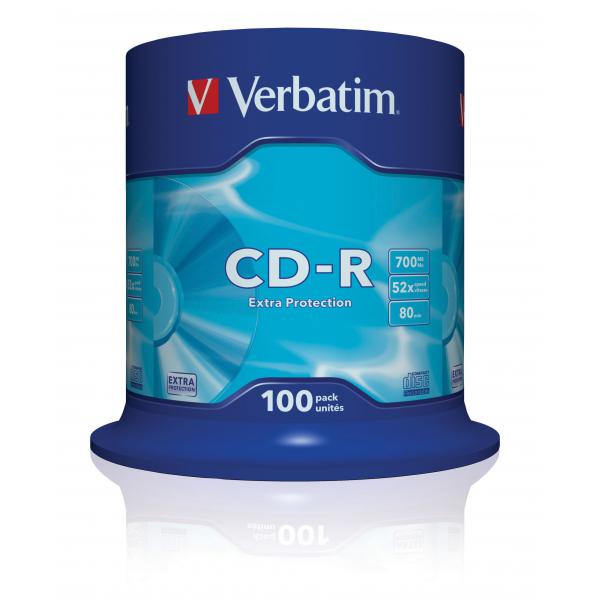 Verbatim 100 CD-R - 700 Mb (80 Min) 52x