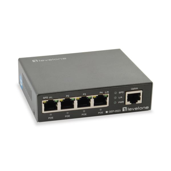 Levelone GeP-0523 - Switch - 4 X 10/100/1000 (poe+)