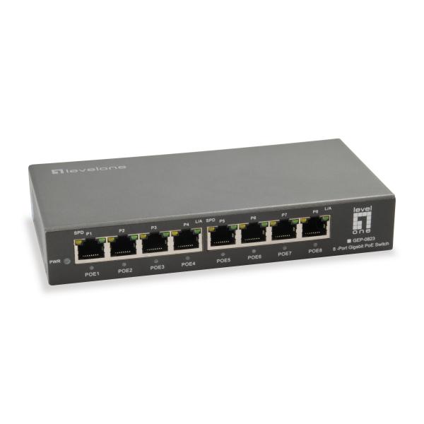 Levelone GeP-0823 - Switch - 8 X 10/100/1000 (poe+)