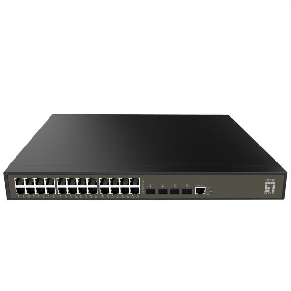 Levelone GeL-2871 - Switch - Gestito - 24 X 10/100/1000 + 4 X Combinazione Gigabit Sfp