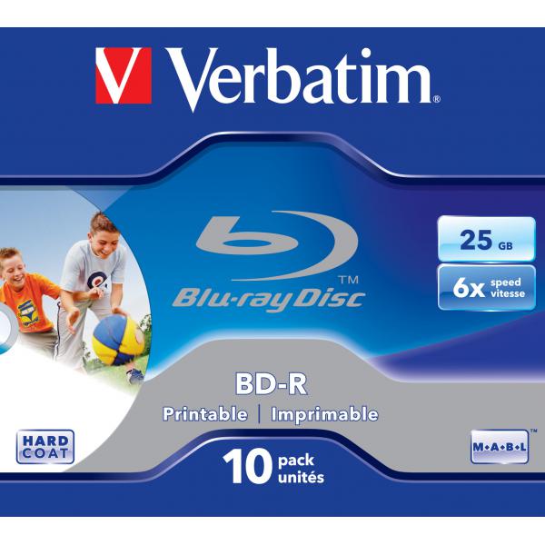 Verbatim 10 X BD-R - 25 Gb 6x - Superficie Stampabile - Custodia (scatola)