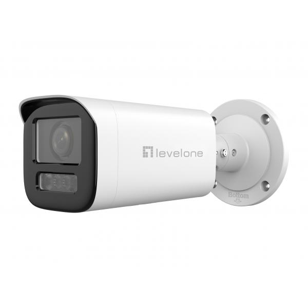 Levelone Gemini Zoom IP-Kamera, 2 Mp, Zoom, H.265, InneN-/außenbereich, IP-Sicherheitskamera, Innen & Außen, Kabelgebunden, 120 Db, Wand, Weiß