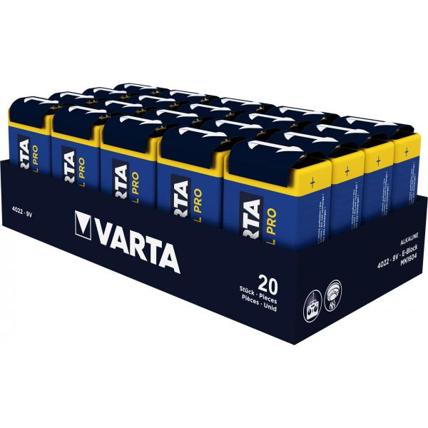 Varta Industrial Pro - Batteria 20 X 6lr61 - Alcalina