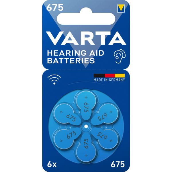 Varta 675, Batteria Usa E Getta, Pr44, ZincO-Aria, 1,45 V, 6 Pezzo(i), Hg (mercurio)