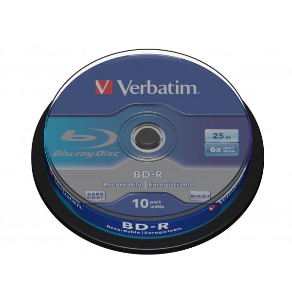Verbatim 10 X BD-R - 25 Gb 6x - Mandrino