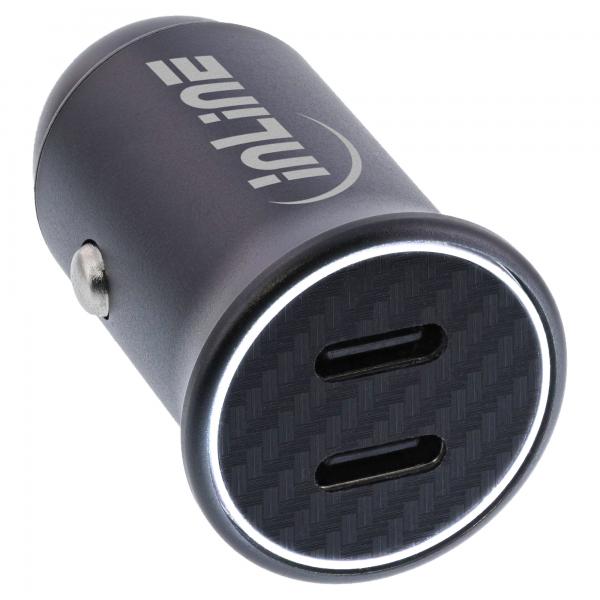 Alimentatore Da Auto Usb Inline Power Delivery - 2x UsB-C - Nero - Max