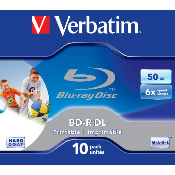 Verbatim 10 X BD-R Dl - 50 Gb 6x - Superficie Stampabile A Getto D'inchiostro - Custodia (scatola)