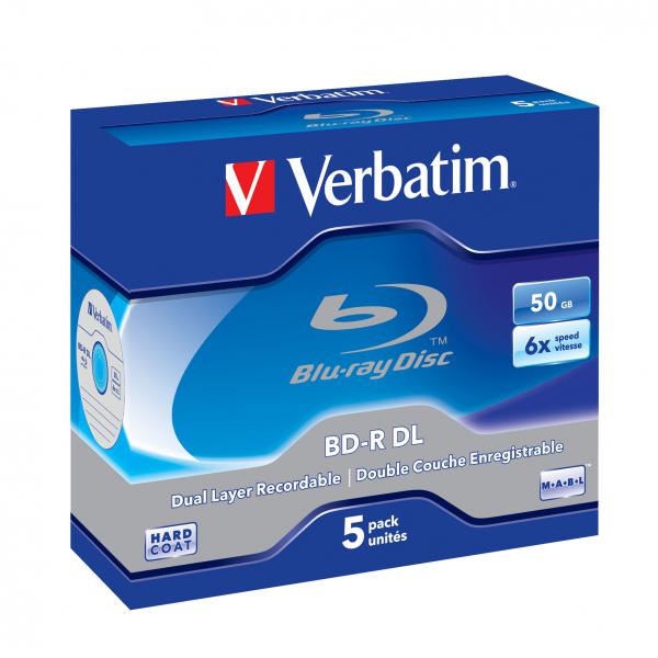 Verbatim 5 X BD-R Dl - 50 Gb 6x - Custodia Per Gioielli (scatola)
