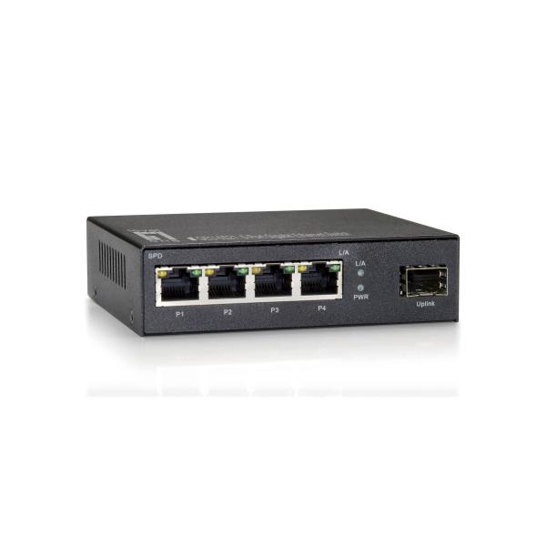 Levelone GeU-0521 - Switch - Non Gestito - 4 X 10/100/1000 + 1 X Gigabit Sfp