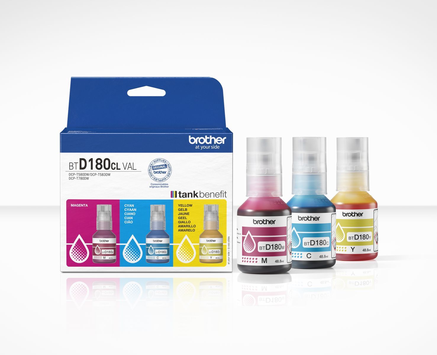 Brother Btd180cl Multipack - 3eR-Pack - Gelb, Cyan, Magenta