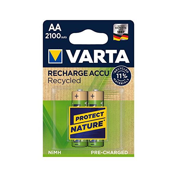 Varta Recharge Accu Recycled 56816 - Batteria 2 X Tipo Aa - Nimh - (ricaricabile)