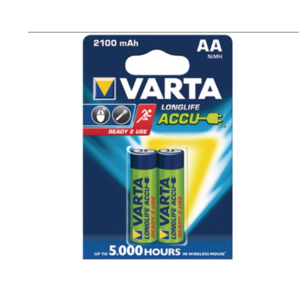 Varta Longlife 56706 - Batteria 2 X Tipo Aa - Nimh - (ricaricabile)