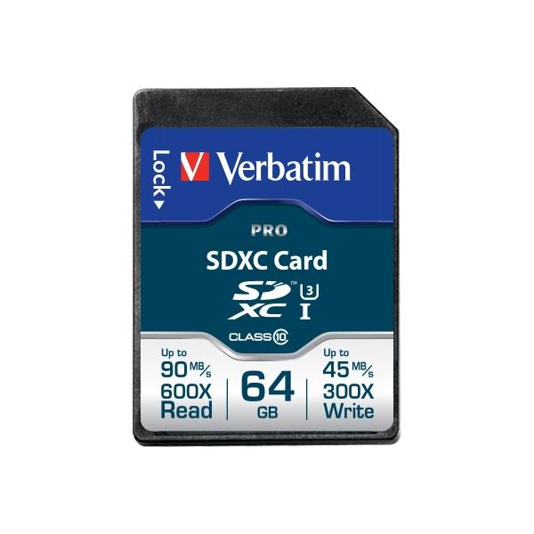 Verbatim Pro - Scheda Di Memoria Flash - 64 Gb - Uhs Classe 3 / Classe 10